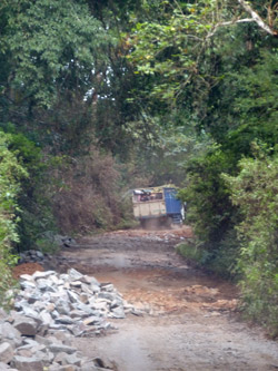 route défoncée